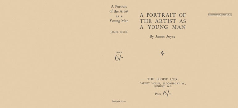 Item #46698 Portrait of the Artist As a Young Man. James Joyce