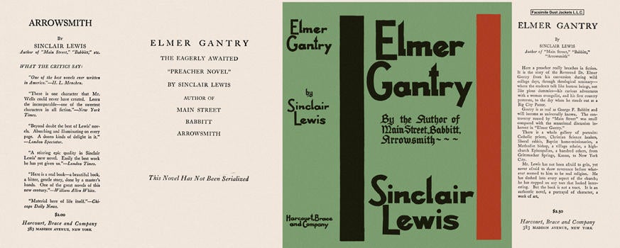 Item #4679 Elmer Gantry. Sinclair Lewis