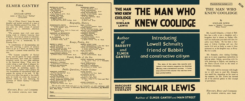 Item #4684 Man Who Knew Coolidge, The. Sinclair Lewis.