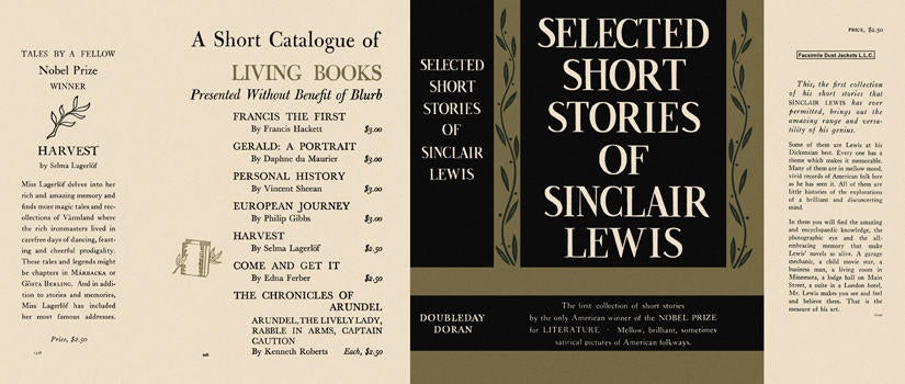 Item #4688 Selected Short Stories of Sinclair Lewis. Sinclair Lewis