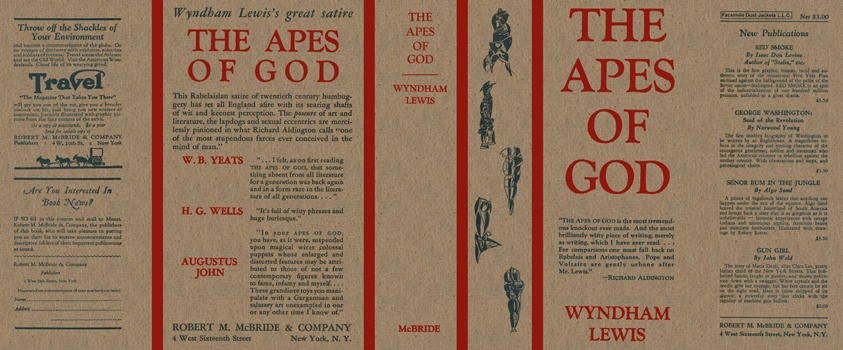 Item #4690 Apes of God, The. Wyndham Lewis