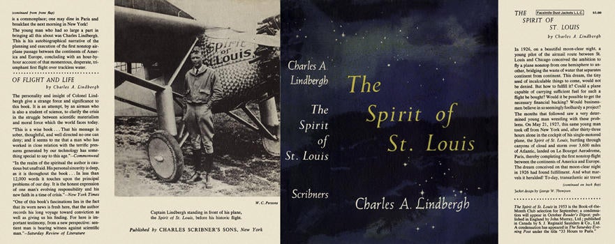 Item #4692 Spirit of St. Louis, The. Charles A. Lindbergh.