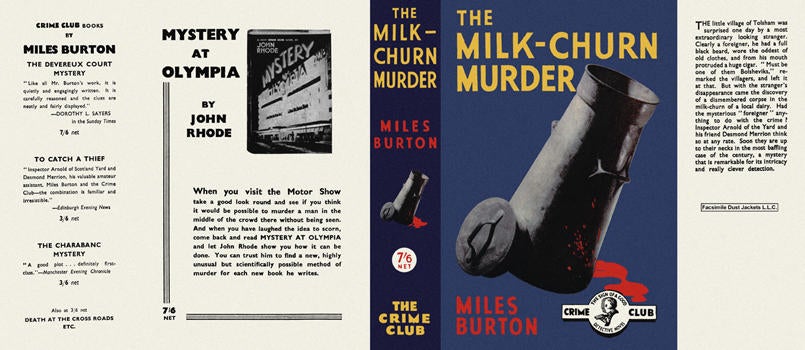 Item #470 Milk-Churn Murder, The. Miles Burton.