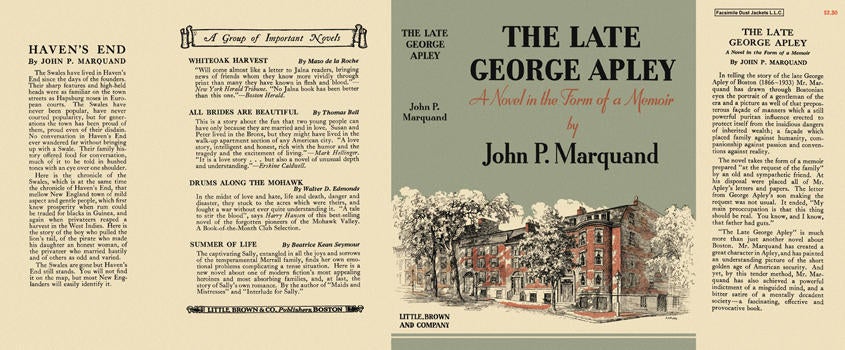 Item #4727 Late George Apley, The. John P. Marquand