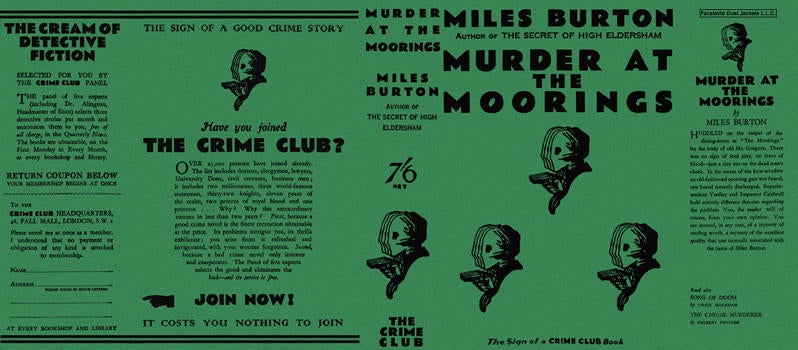 Item #474 Murder at the Moorings. Miles Burton