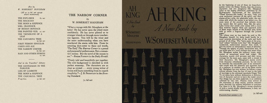 Item #4740 Ah King. W. Somerset Maugham