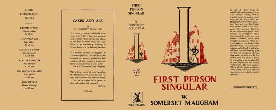 Item #4744 First Person Singular. W. Somerset Maugham