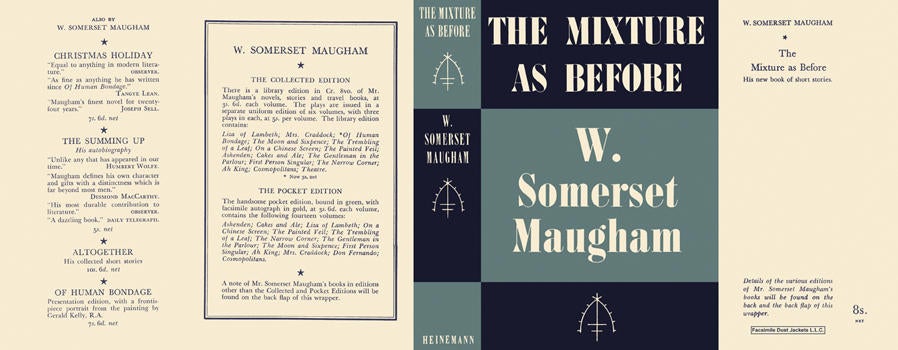 Item #4745 Mixture As Before, The. W. Somerset Maugham.