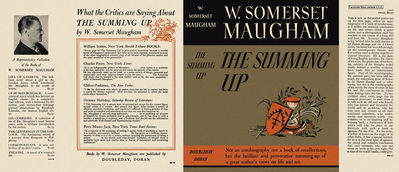 Item #4750 Summing Up, The. W. Somerset Maugham.