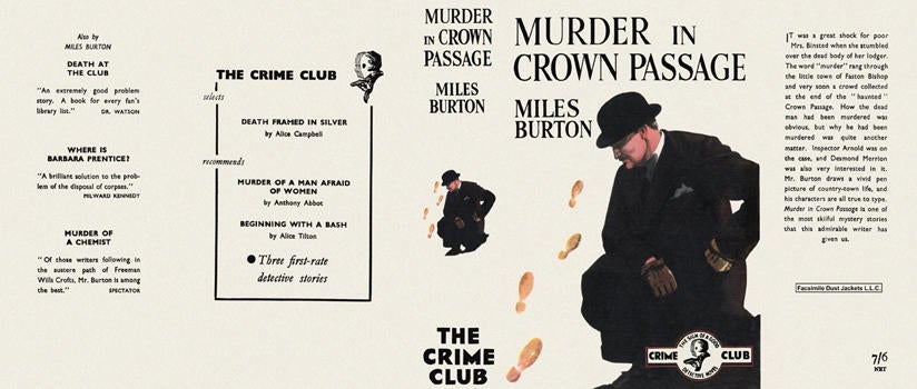 Item #476 Murder in Crown Passage. Miles Burton.