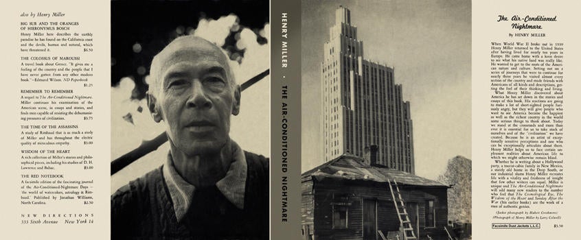 Item #4775 Air-Conditioned Nightmare, The. Henry Miller