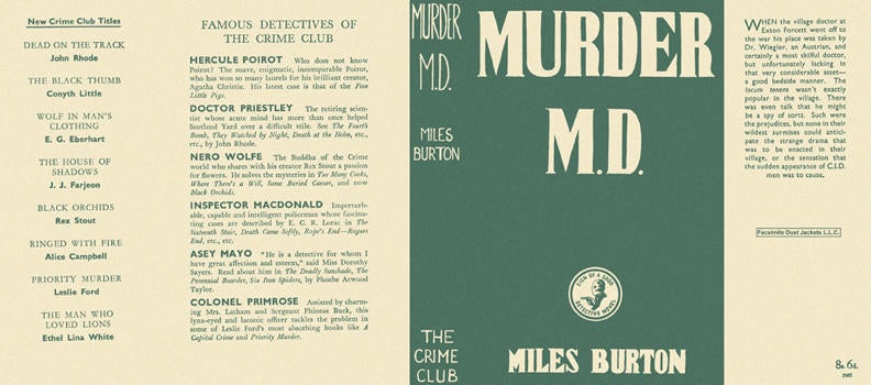 Item #478 Murder M. D. Miles Burton
