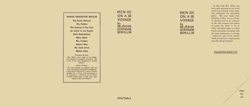 Item #4796 Men on a Voyage. Sarah Gertrude Millin