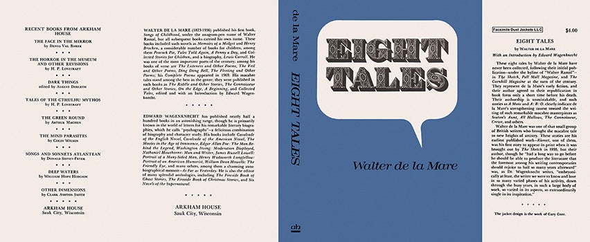 Item #48297 Eight Tales. Walter de la Mare.