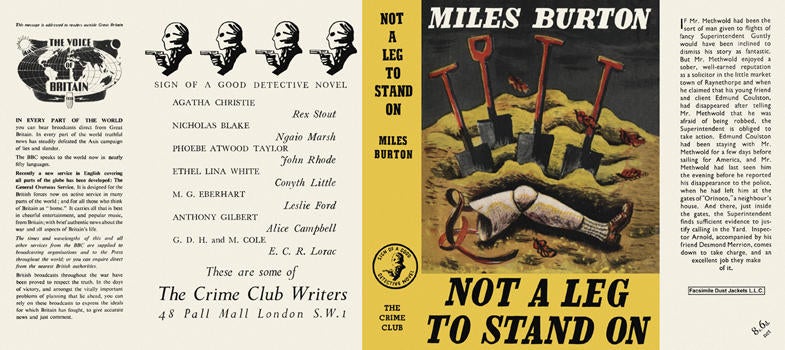 Item #483 Not a Leg to Stand On. Miles Burton.