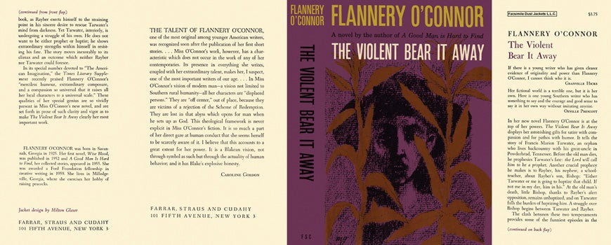 Item #4833 Violent Bear It Away, The. Flannery O'Connor
