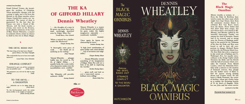 Item #48340 Black Magic Omnibus, The. Dennis Wheatley