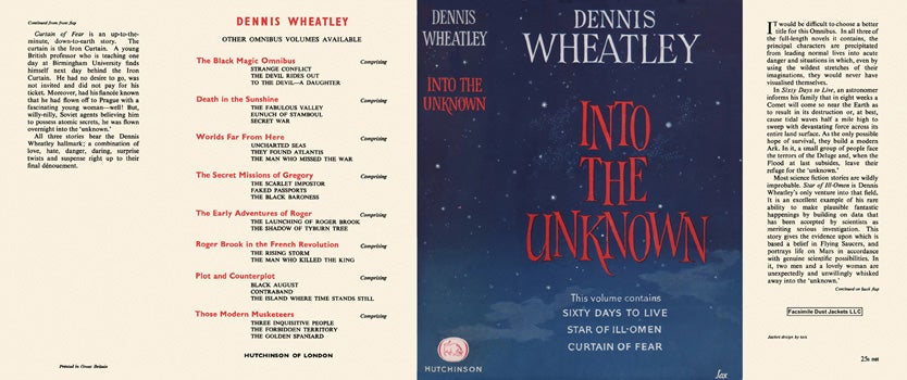 Item #48349 Into the Unknown, Omnibus. Dennis Wheatley.