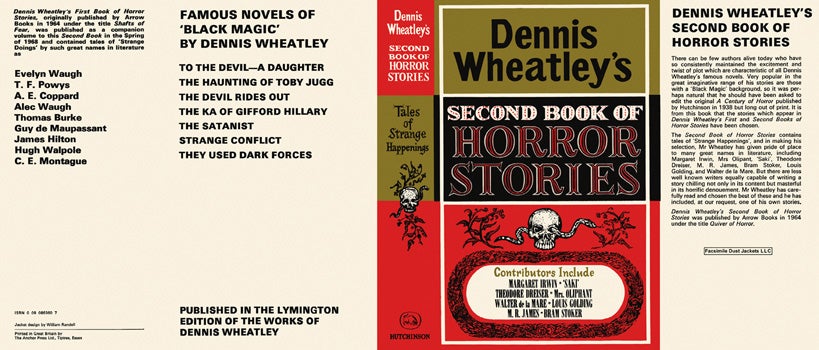 Item #48357 Second Book of Horror Stories. Dennis Wheatley, Anthology.