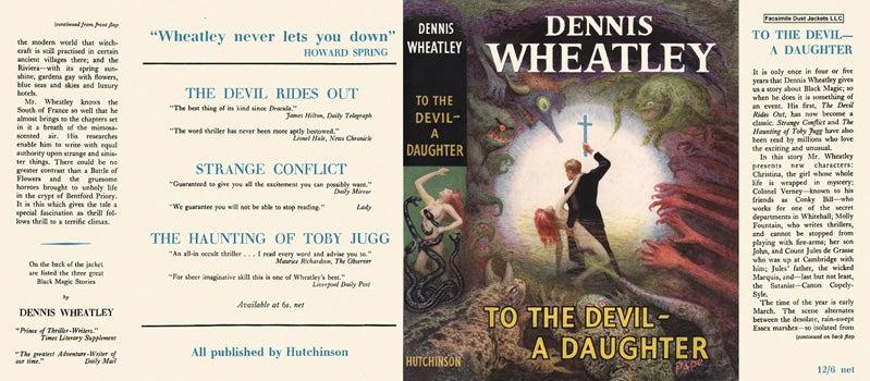 Item #48362 To the Devil - A Daughter. Dennis Wheatley
