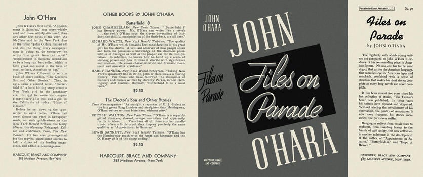 Item #4840 Files on Parade. John O'Hara.