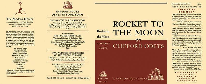 Item #4848 Rocket to the Moon. Clifford Odets