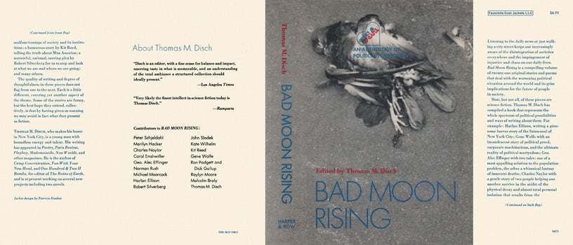 Item #48530 Bad Moon Rising. Thomas M. Disch, Anthology