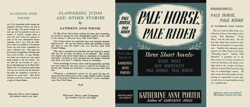 Item #4865 Pale Horse, Pale Rider. Katherine Anne Porter.
