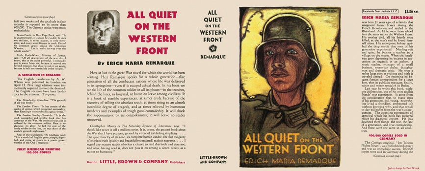Item #4898 All Quiet on the Western Front. Erich Maria Remarque