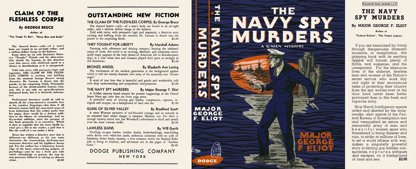 Item #48985 Navy Spy Murders, The. Major George F. Eliot.
