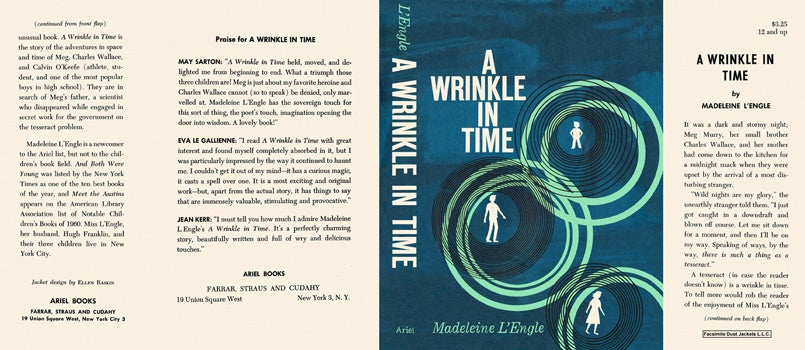 Item #48990 Wrinkle in Time, A. Madeleine L'Engle.