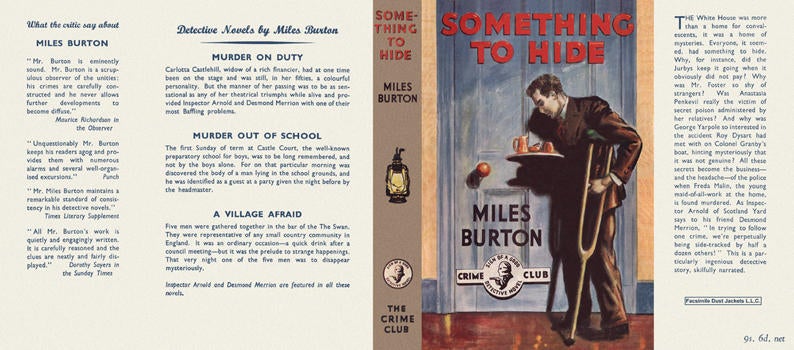 Item #492 Something to Hide. Miles Burton