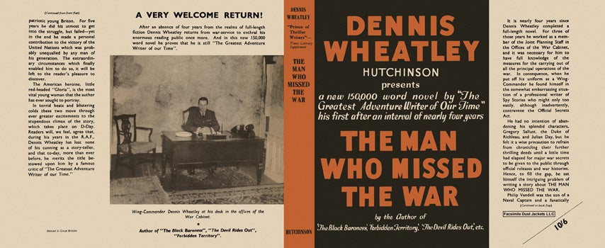 Item #49272 Man Who Missed the War, The. Dennis Wheatley.