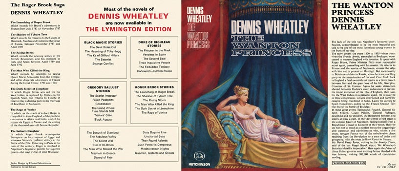 Item #49281 Wanton Princess, The. Dennis Wheatley.