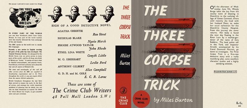 Item #493 Three Corpse Trick, The. Miles Burton.