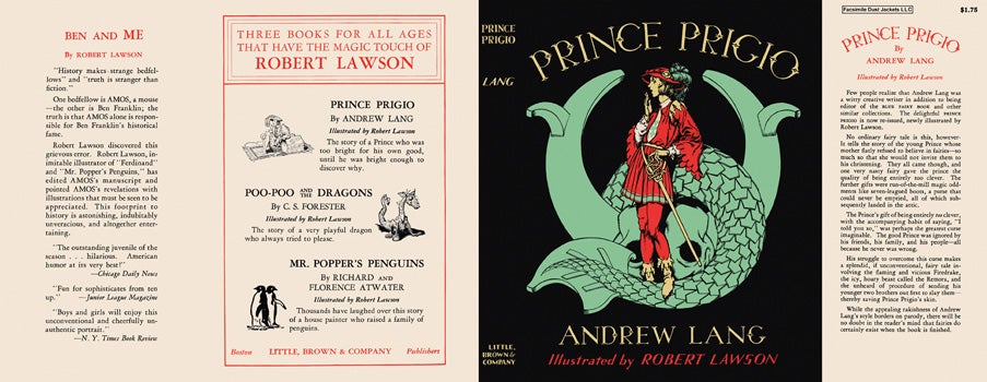 Item #49333 Prince Prigio. Andrew Lang, Robert Lawson