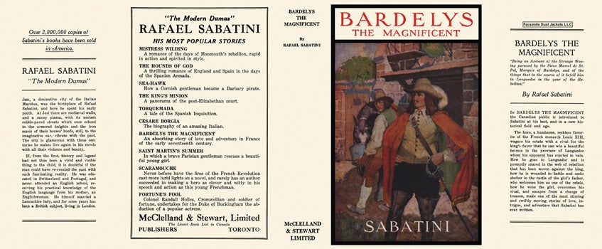 Item #49360 Bardelys the Magnificent. Rafael Sabatini