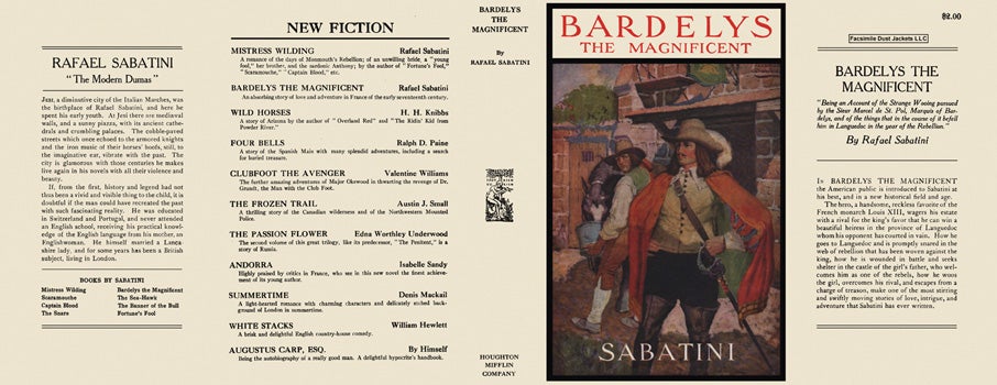 Item #49361 Bardelys the Magnificent. Rafael Sabatini