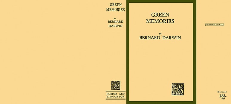 Item #49463 Green Memories. Bernard Darwin.