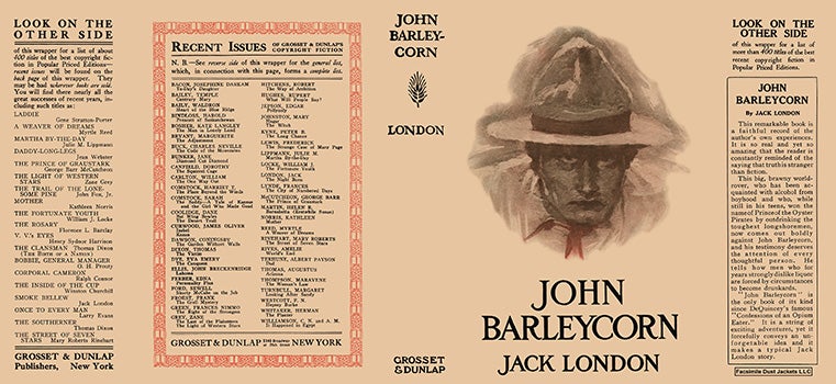 Item #49630 John Barleycorn. Jack London.