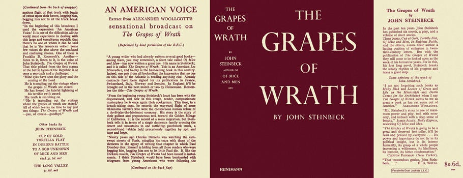 Item #4974 Grapes of Wrath, The. John Steinbeck