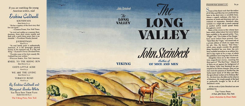 Item #4978 Long Valley, The. John Steinbeck