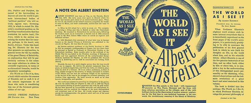 Item #49870 World As I See It, The. Albert Einstein