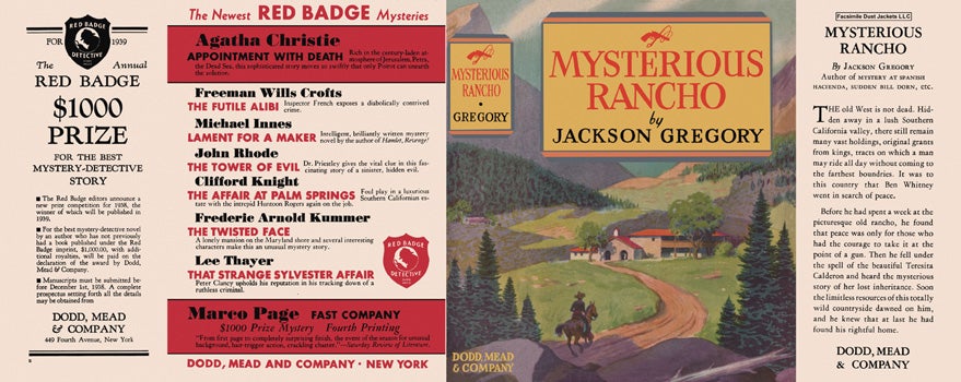 Item #49932 Mysterious Rancho. Jackson Gregory
