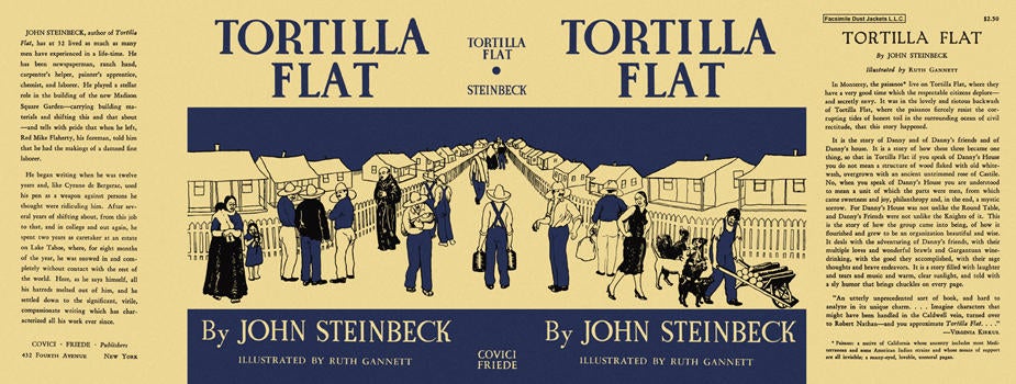 Item #4995 Tortilla Flat. John Steinbeck