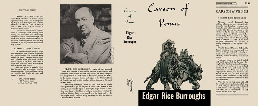 Item #50001 Carson of Venus. Edgar Rice Burroughs.