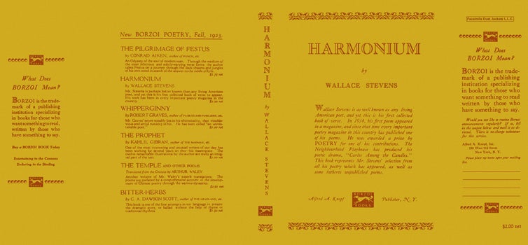 Item #5001 Harmonium. Wallace Stevens