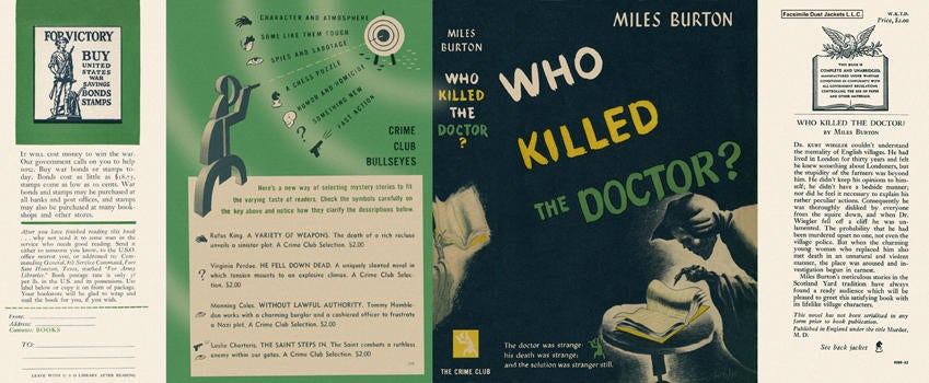 Item #501 Who Killed the Doctor? Miles Burton