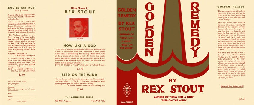 Item #5016 Golden Remedy. Rex Stout
