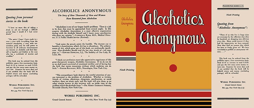 Item #50319 Alcoholics Anonymous. Bill Wilson.